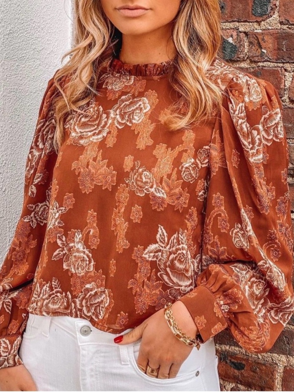 Whiteroom + Cactus Floral Blouse